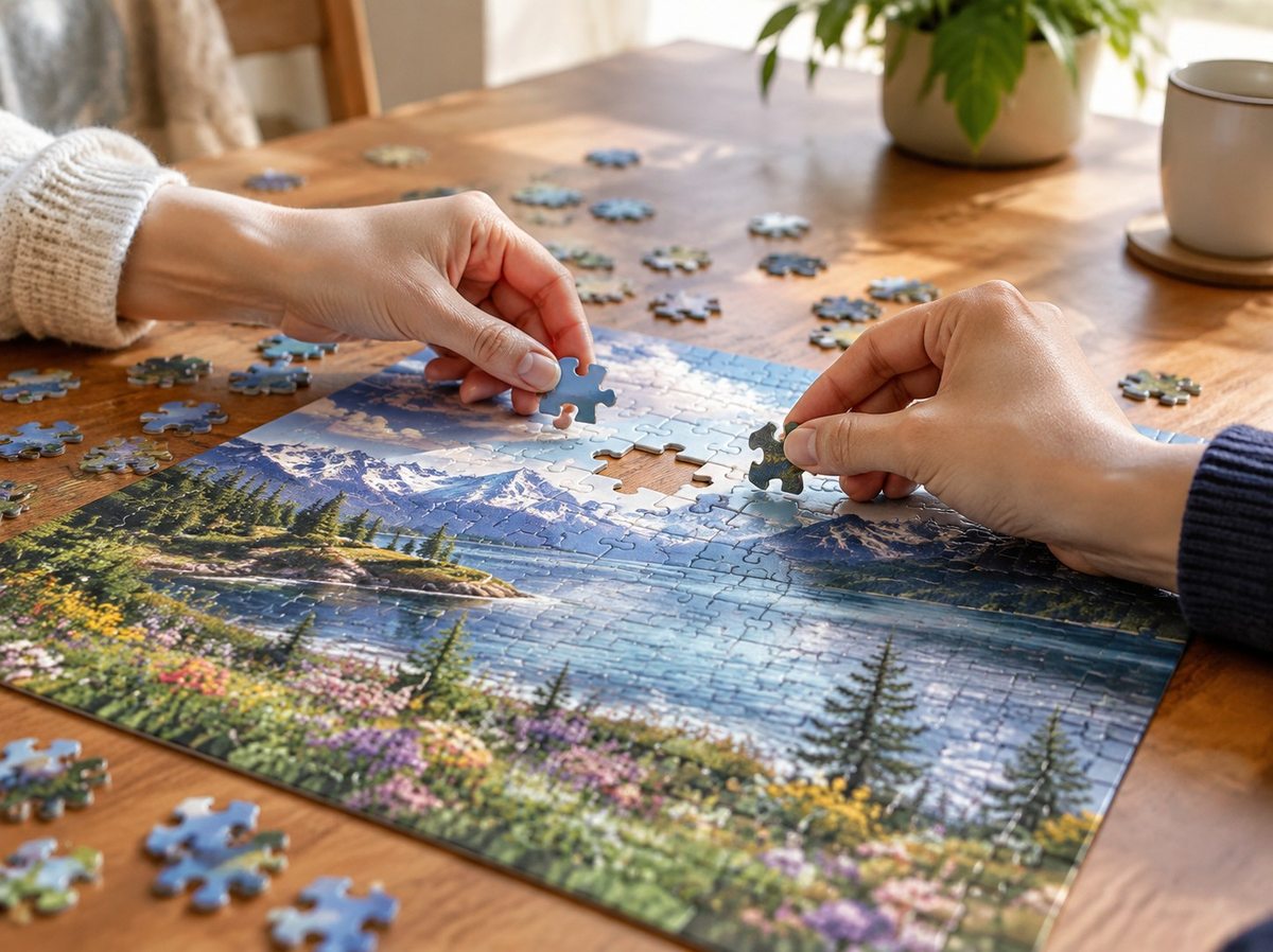 Custom Jigsaw Puzzle Printing in real use