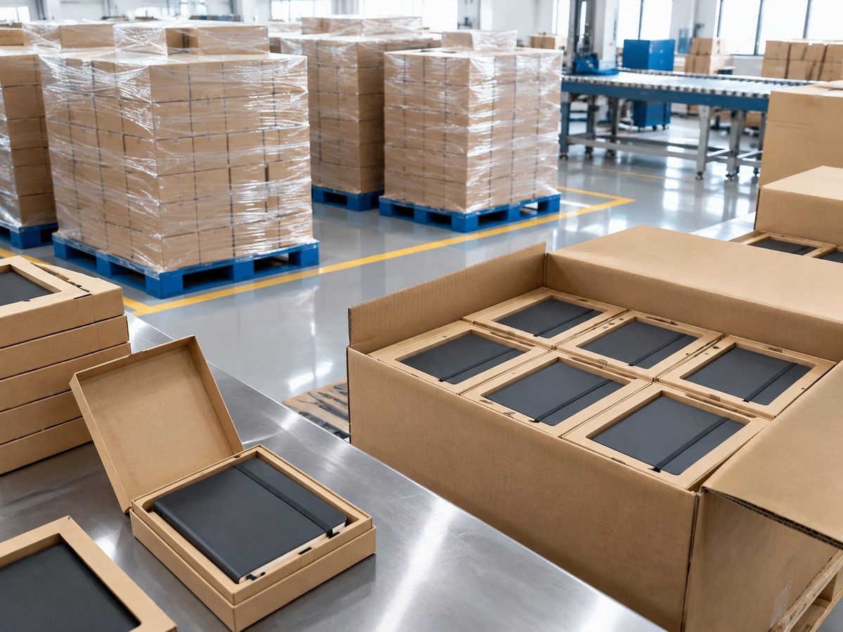 Custom Notebook, Agenda & Planner Printing packed for export shipping