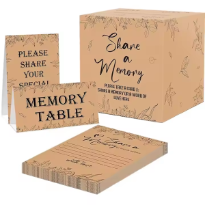 Custom Print Funeral Memorial Thank You Cards With Card Envelope Customized Collections of Life Memory Cards Pack Printing