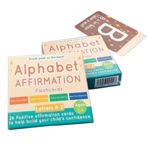 Custom Kids Alphabet Letter Flash Learning Cards Printed Hardcover Gift Box Set Affirmation Card Made Corrugated Board Paper