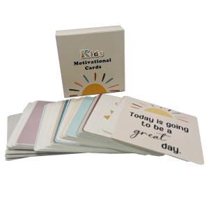 Custom Children Kids Daily Encouragement Modivation Quote Cards Set