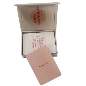 Custom Magnetic Closured Rigid Box Pack Affirmation Quote Cards Print