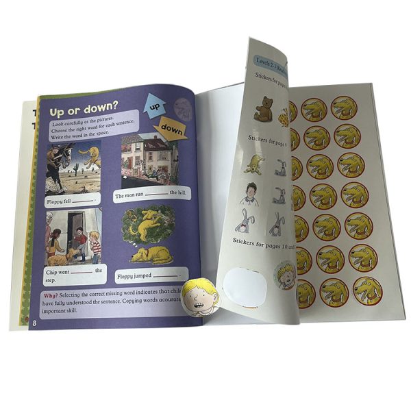 Custom Reading Book Kids Activity Book Print With Sticker Pages