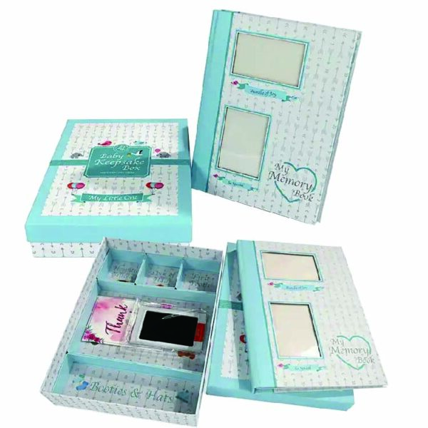 With Photo Frame Hardcover Baby Keepsake Memory Book Print