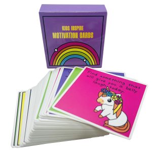 Custom Kids Inspire Motivation Affirmation Quote Card Game