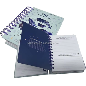 Custom Wire-O Spiral Coil Bound Hardcover Monthly Weekly & Daily Planner Notebook Printed