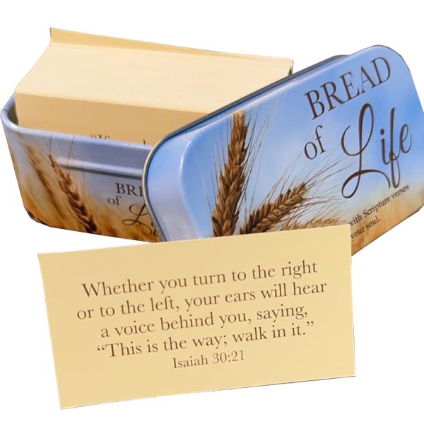 Tin Box Christian Bible Verse Scripture Affirmation Cards Print