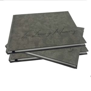 PU Leather Hardcover Funeral In Loving Memory Book Print