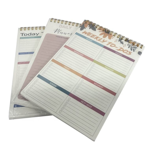 Custom Spiral Binding Monthly/Weekly/Daily To-Do List Planner Pad Print