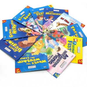 custom softcover stapple stitch bound mini story book print